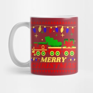 Merry Christmas vintage ugly snow lamps Mug